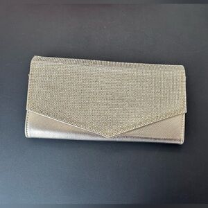 Light Gold Rhinestone Clutch